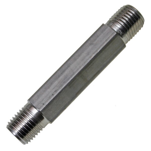 SS Male 3" HEX Nipple NPT 6000PSI